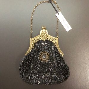 Unique vintage inspired beaded evening bag